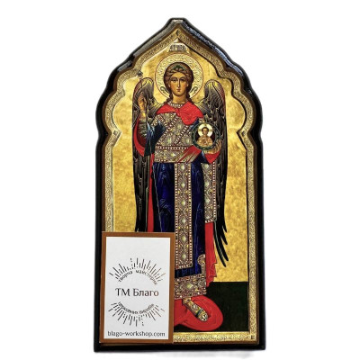 Icon of the Archangel Michael, on wood 10x19 cm