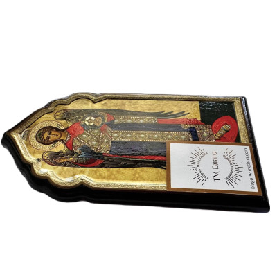 Icon of the Archangel Michael, on wood 10x19 cm