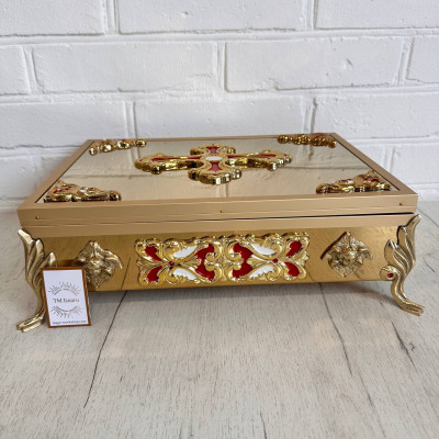 Ковчег для частинок святих мощей (25 мощевиків) металевий 35х25х12 см