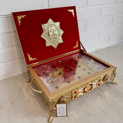 Ковчег для частинок святих мощей (25 мощевиків) металевий 35х25х12 см