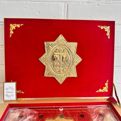 Ковчег для частинок святих мощей (25 мощевиків) металевий 35х25х12 см