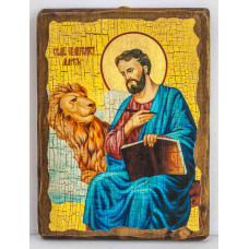 Icon of the Holy Apostle and Evangelist Mark on wood, 17x23 cm