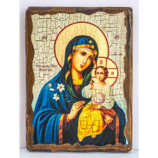 Icon of the Mother of God "The Unfading Blossom" on wood 17x23 cm