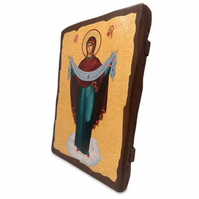 Icon of the Protection of the Mother of God, antique style, 21x29 cm Icon of the Protection of the Mother of God, antique style, 21x29 cm