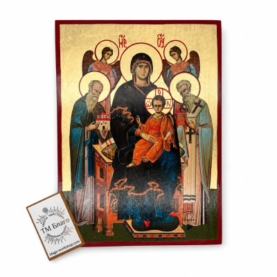 Icon of the Economiss (Housekeeper) of the Mother of God on wood 17x23 cm
