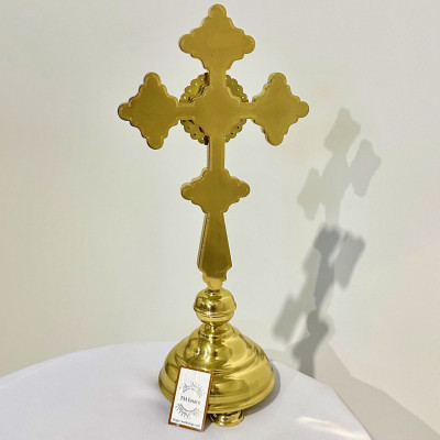 Хрест напрестольний на підставці, розбірний, 19х42 см