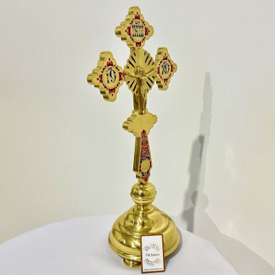 Хрест напрестольний на підставці, розбірний, 19х42 см