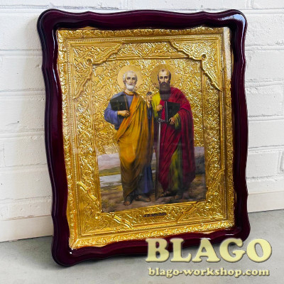 Ікона "Петро і Павло", фігурна рамка, 42х48 см Ікона "Петро і Павло", фігурна рамка, 42х48 см