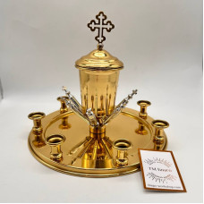  A set for consecration brass, 17x19 cm