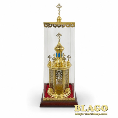 Damask gold 7 domes 25x25x58.5 cm