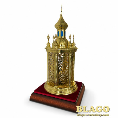 Damask gold 7 domes 25x25x58.5 cm