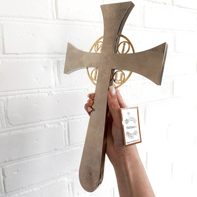 Хрест напрестольний мальтійський нікель, позолота 18,5х1,2х31,5 см