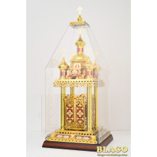 Altar altarpiece with 5 domes, enamel, 37x37x95 cm