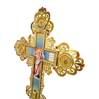 Крест запрестольный латунный, 62х86 см