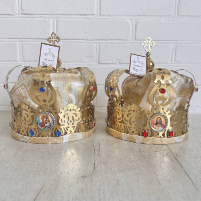 Венцы венчальные латунь (пара) 18,5х22 см