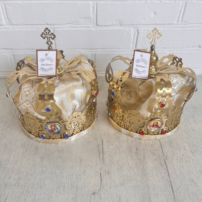 Венцы венчальные латунь (пара) 18,5х22 см