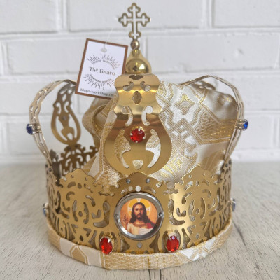 Венцы венчальные латунь (пара) 18,5х22 см