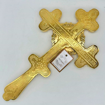 Yellow altar cross, 36x23 cm