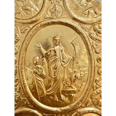 Евангелие в металлическом окладе 32х10х41,5 см на церковнославянском языке