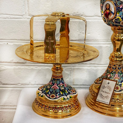  Eucharistic set , brass, 0.6 l