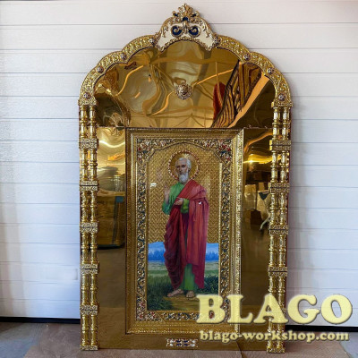  Metal kiot with cast overlays, 191х120 cm