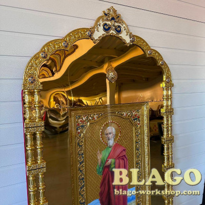  Metal kiot with cast overlays, 191х120 cm