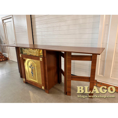 Folding memorial table, 290x90x100 cm