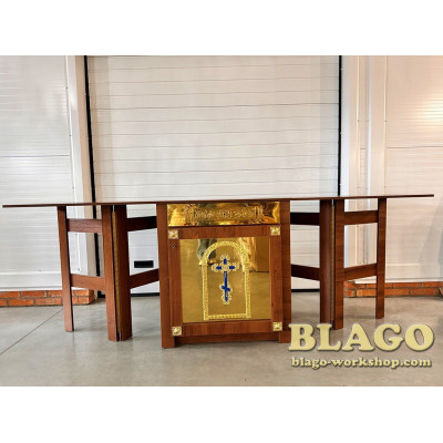 Folding memorial table, 290x90x100 cm