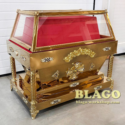 Гробниця металева з литими накладками, 120х76х110 см