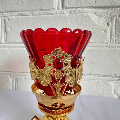 Лампада напрестольна зі стаканчиком, 8х14 см