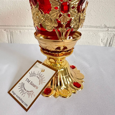 Лампада напрестольна зі стаканчиком, 8х14 см