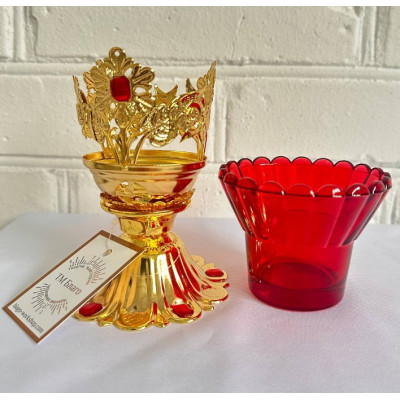 Лампада напрестольна зі стаканчиком, 8х14 см