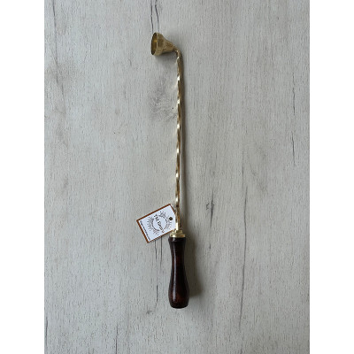 Свечегаситель латунный с деревянной ручкой, 3х40 см