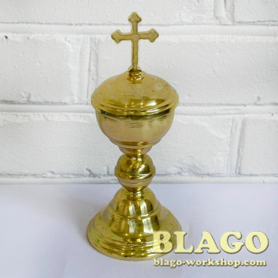 Флакон для єлею латунний (єлейниця), 18х7,5 см