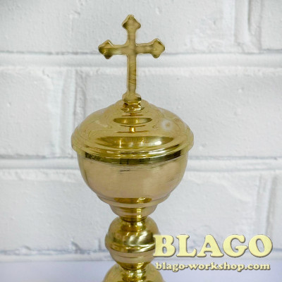 Флакон для єлею латунний (єлейниця), 18х7,5 см