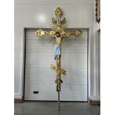 Figural worship cross-crucifix, eight-pointed, 3.5 m
