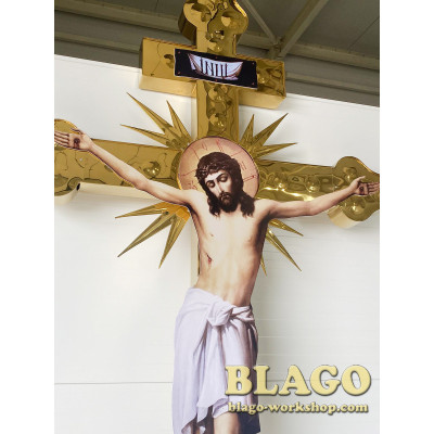 Поклонний хрест-розп'яття на перехрестя дороги або каплички восьмикінечний, 3 м