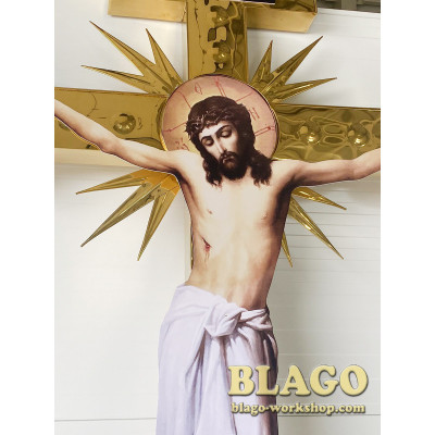 Поклонний хрест-розп'яття на перехрестя дороги або каплички восьмикінечний, 3 м