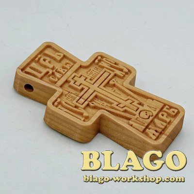 Крест деревянный резной нательный деревянный, 3х0,7х5 см 