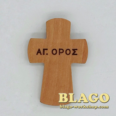 Wooden cross carved from pear, 3.5x0.5x5 cm 