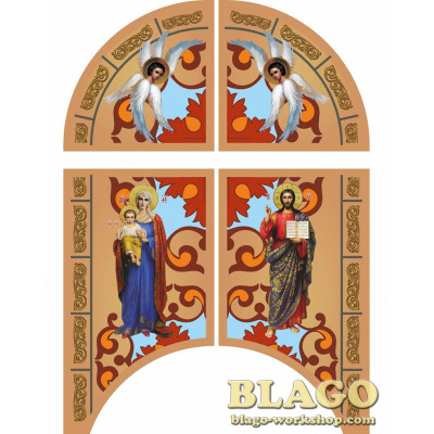 Витражные иконы для церкви, печать в разных размерах