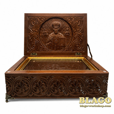 Rectangular wooden Ark Saint Nicholas the Wonderworker 30x20x11 cm Rectangular wooden Ark Saint Nicholas the Wonderworker 30x20x11 cm
