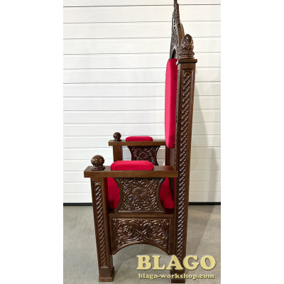 Трон деревянный "Бархат", 70х50х185 см