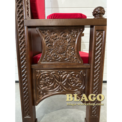 Трон деревянный "Бархат", 70х50х185 см