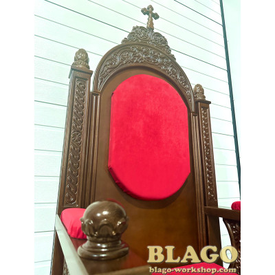 Трон деревянный "Бархат", 70х50х185 см