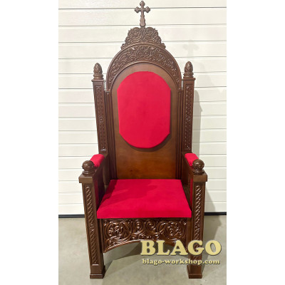 Трон деревянный "Бархат", 70х50х185 см