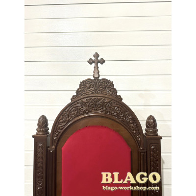 Трон деревянный "Бархат", 70х50х185 см