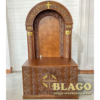 Carved wooden icon kyot, 80x230 cm