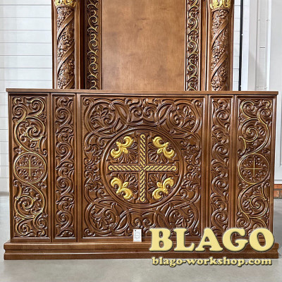 Carved wooden icon kyot, 80x230 cm