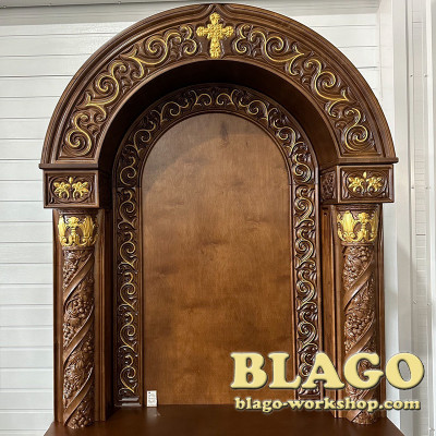 Carved wooden icon kyot, 80x230 cm